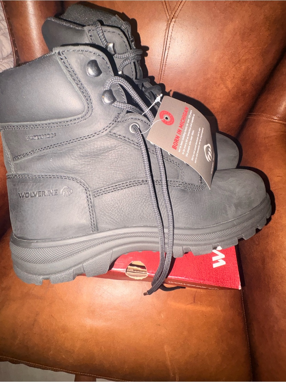 Black Brand new Men’s Wolverine boots size US 11.5